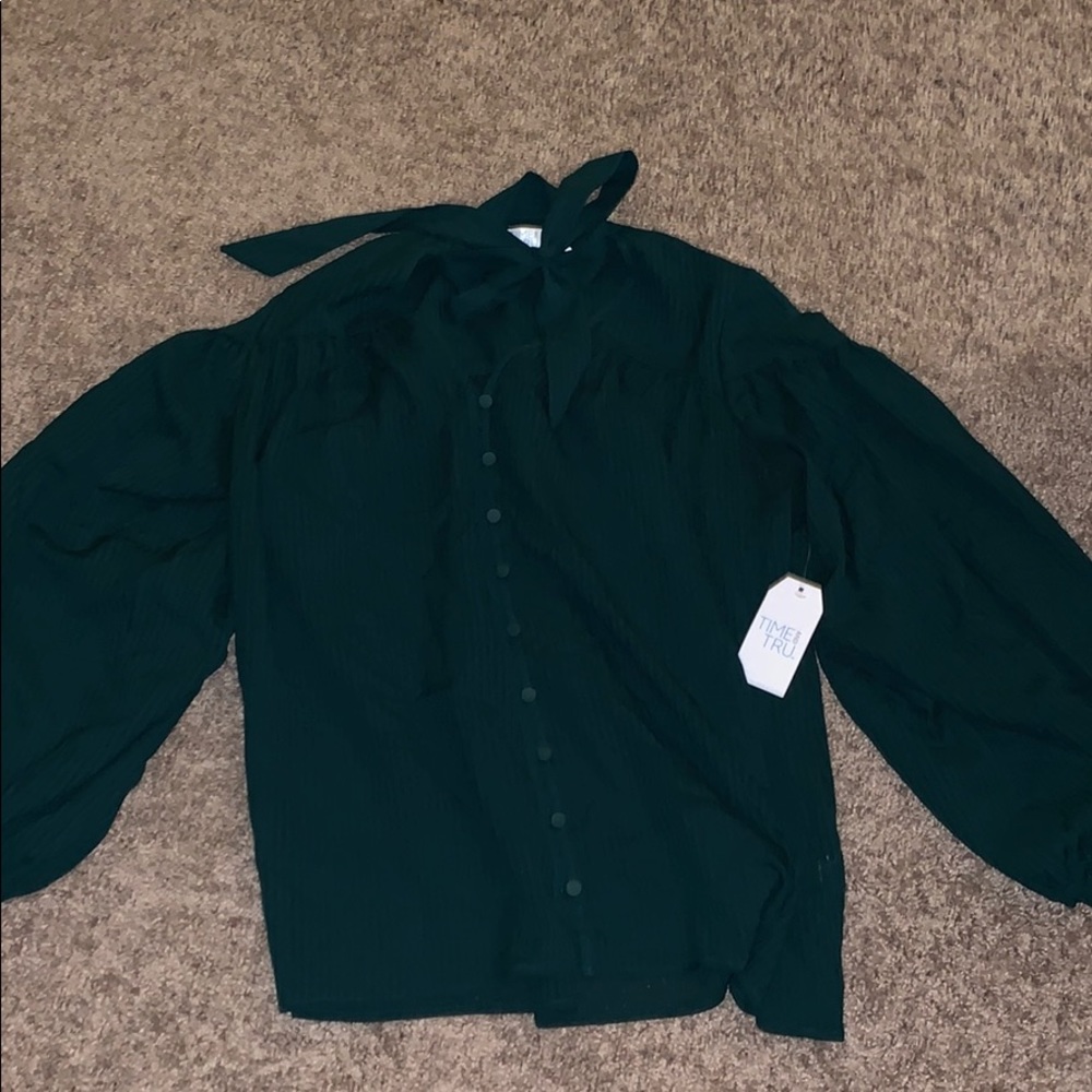 Dark green Button down blouse